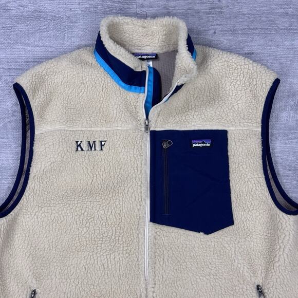 NEW Patagonia Classic Retro-X Deep Pile Sherpa Vest Men XL Beige Full-Zip Fleece - Picture 11 of 11